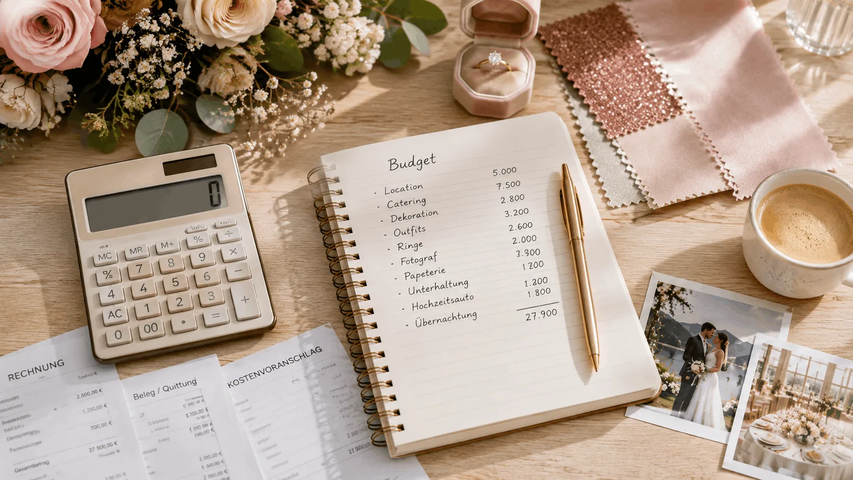 Was kostet eine Hochzeit? So plant ihr euer Budget realistisch