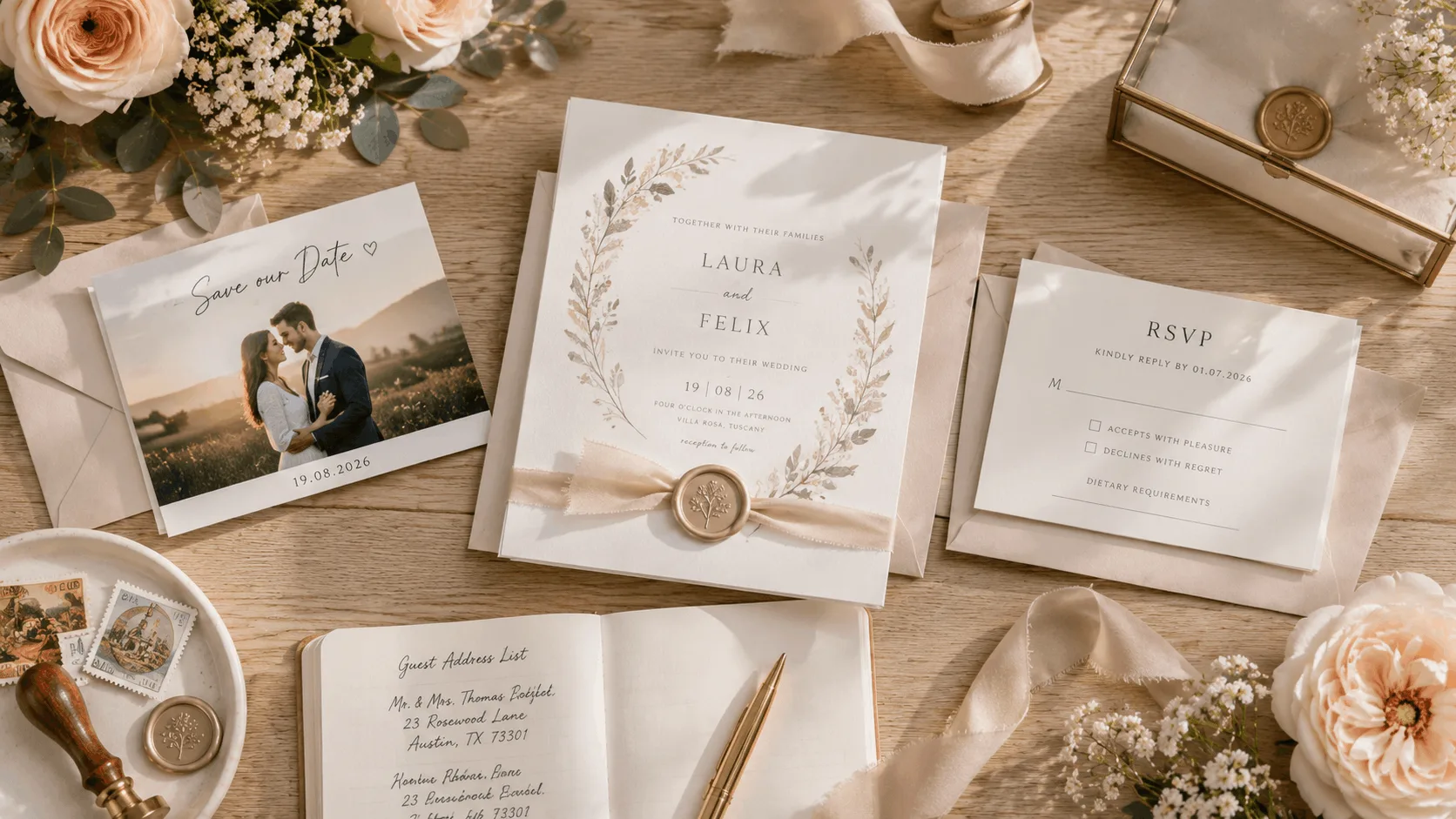 Save-the-Date, Hochzeitseinladung und RSVP: Wann kommt was?